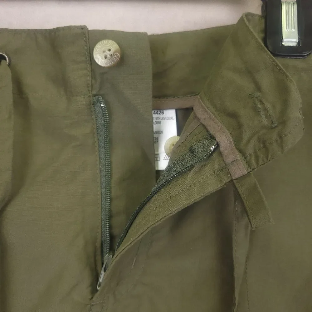 Columbia Green Cargo Utility Hiking Shorts Size Large